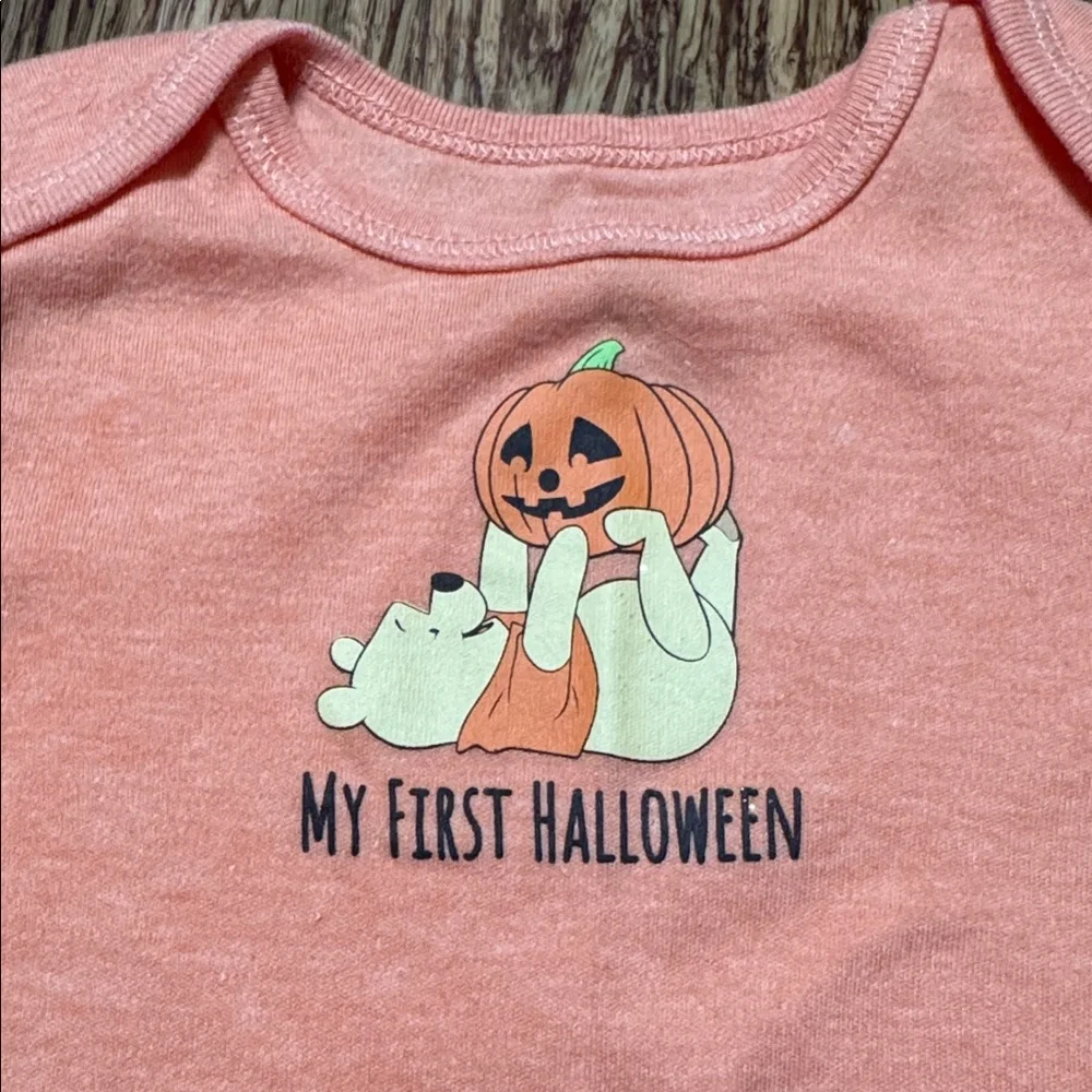 Disney Winnie the Pooh My First Halloween bodysuit matching pants set size 6-9M
